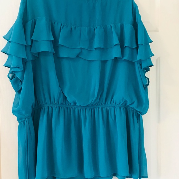 Triple Ruffled Teal - Picture 4 of 5